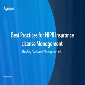Best Practices for NIPR Insurance License Management