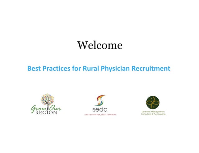 Best Practices for Rural Physician Recruitment