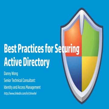 Best Practices for Securing Active Directory v2.0
