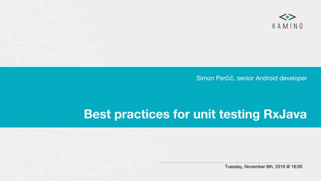 Best practices for unit testing RxJava