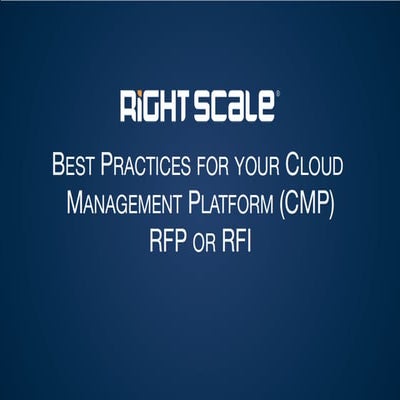 Best Practices for Your CMP RFP or RFI