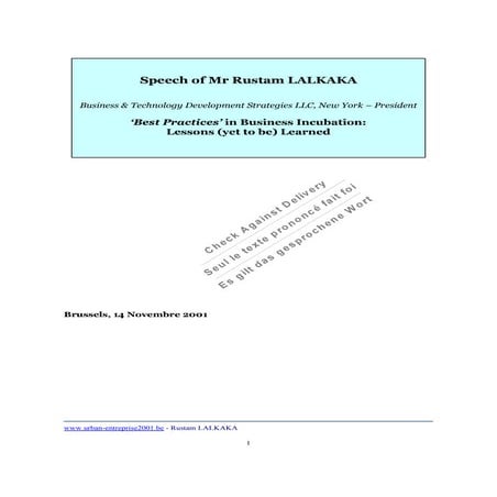 Best practices in business incubation_Rustam_Lalkaka 2002