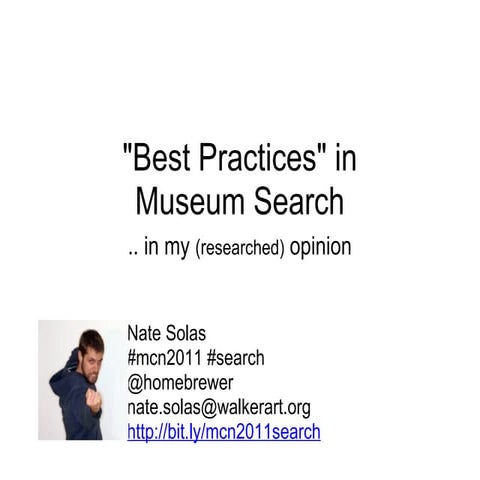  Best practices in museum search