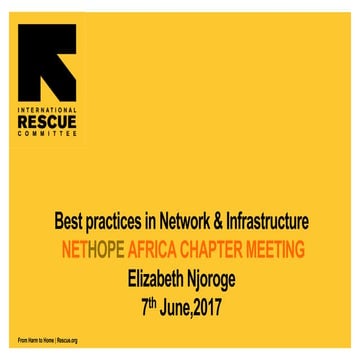 Best practices in networks and infrastructure