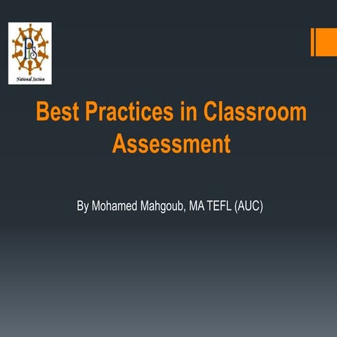 Best practices in EFL Assessment