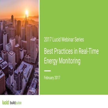 Best Practices in Real-Time Energy Monitoring