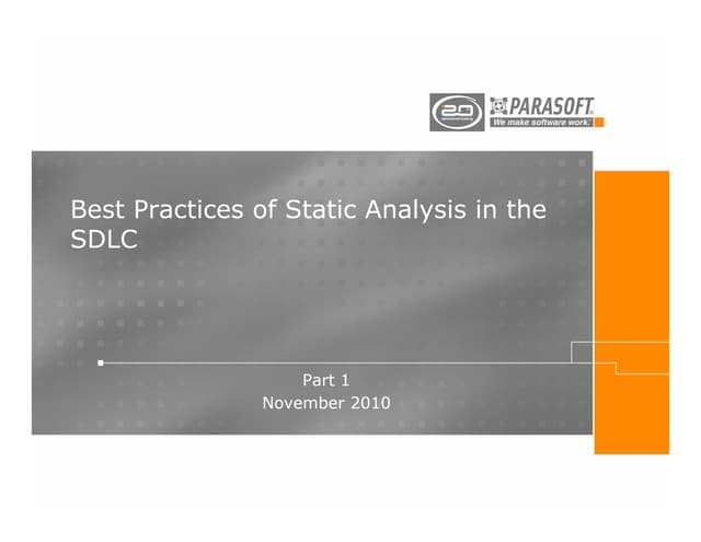 Best Practices of Static Code Analysis in the SDLC