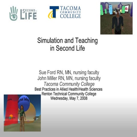 Simulation and Teaching in Second Life
