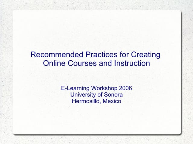 UniSon Workshop 2006