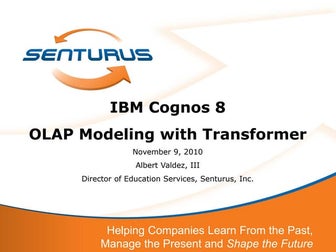 Best Practices with OLAP Modeling with Cognos Transformer (Cognos 8)