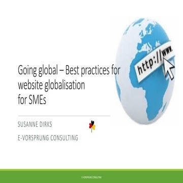 Best practice website globalisation for sme's