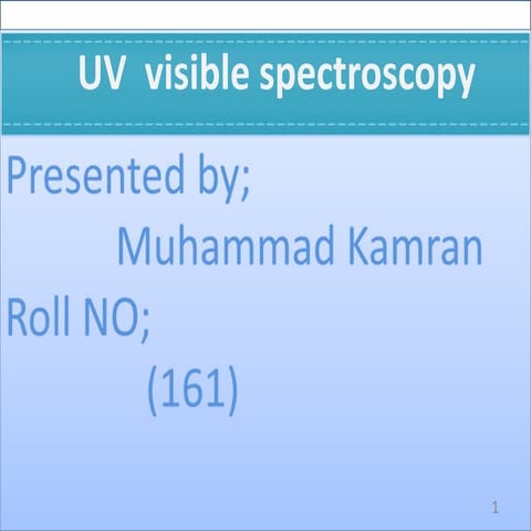 Best presentation of uv