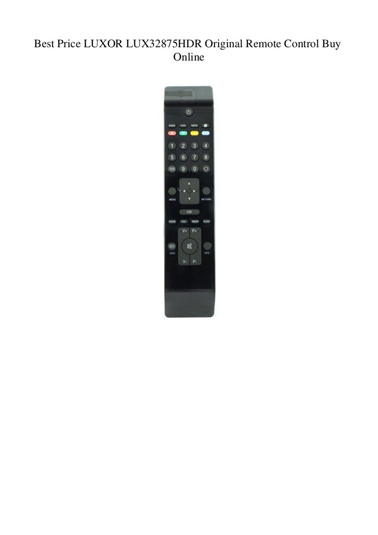 Best Price LUXOR LUX32875HDR Original Remote Control Buy Online