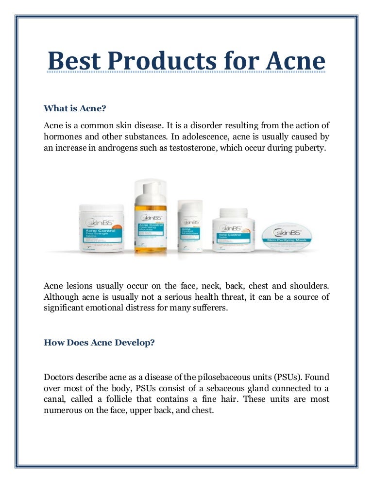 Best Products for Acne