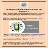 Best programming languages for android app development.doc