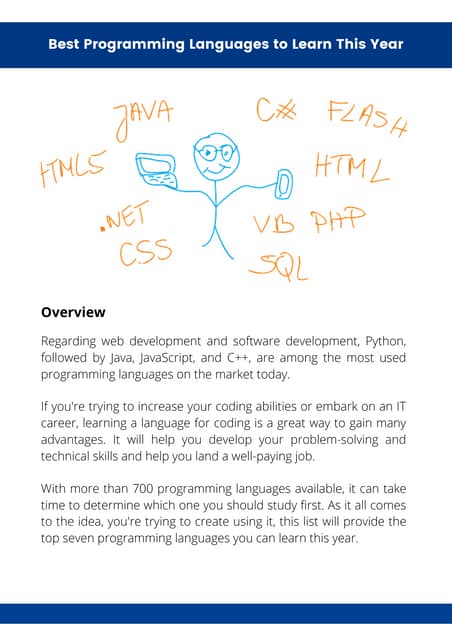 Best Programming Languages to Learn This Year | PDF