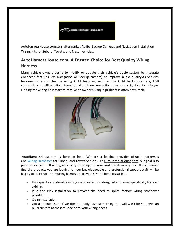 Best Quality Subaru Wiring Harness