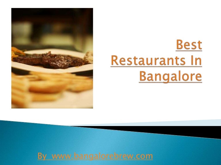 Best restaurants in bangalore