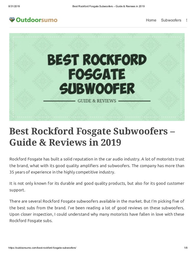 rockford fosgate slimline sub