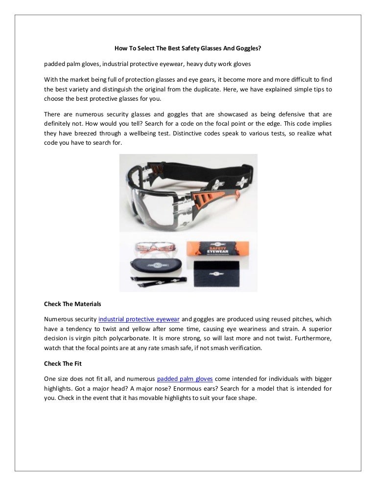 best work safety glasses