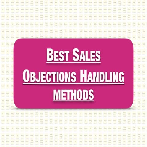 Best sales objection handling