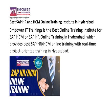 Best SAP HR and HCM Online Training Institute in Hyderabad