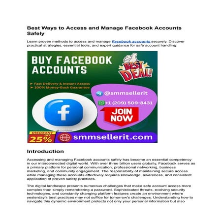 Buy Facebook Accounts Smartly With Updated Security Settings.pdf