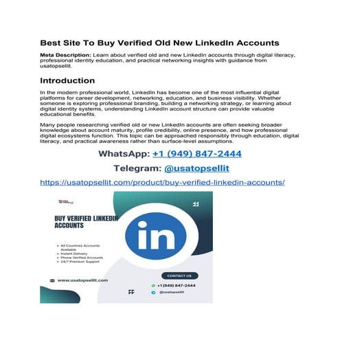 Guide to Verified LinkedIn Accounts for Professional...... | DOCX