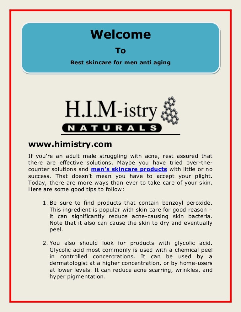 benzoyl peroxide anti aging