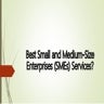 Best Small and Medium-Size Enterprises (SMEs) Services?
