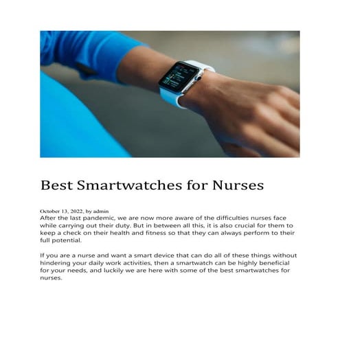 Best Smartwatches for Nurses