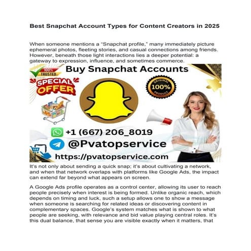 Best Snapchat Account Types for Content Creators in 2025.docx