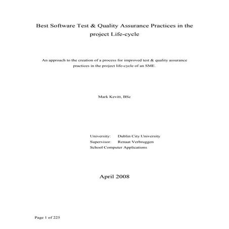 Best software quality_assurance_practice_process_in_the_project_life