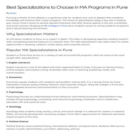 Best Specializations to Choose in MA Programs in Pune.pdf
