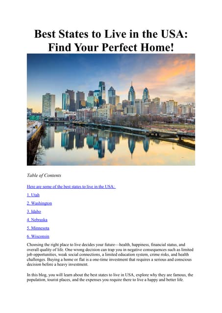 6 Best States To Live In USA In 2025 Enterprise Wired PDF Beststatestoliveintheusa 241009114340 90e7c2ea Thumbnail