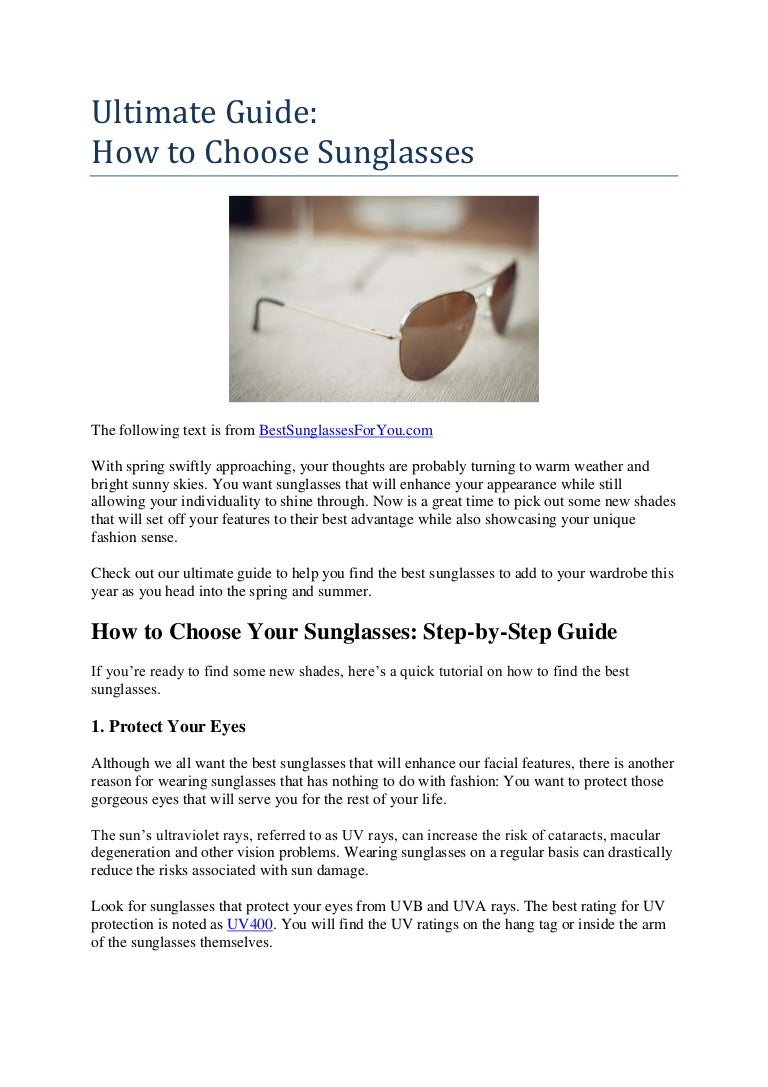 test your sunglasses uv protection
