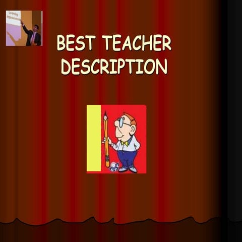 Best teacher description 1