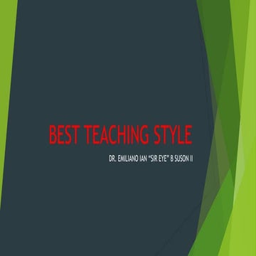 Best teaching style