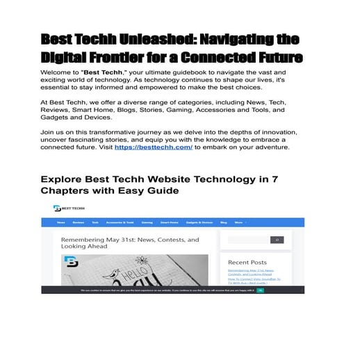 Best Techh - Navigating the Digital Frontier for a Connected Future