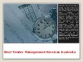 Best tender management services australia