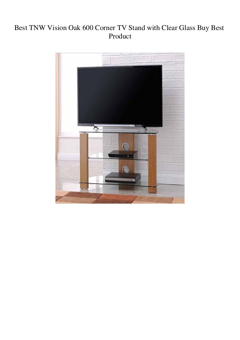 clear glass corner tv stand