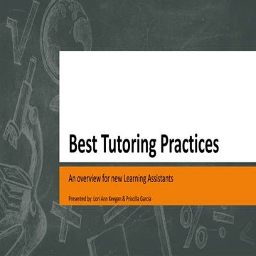 Best tutoring practices