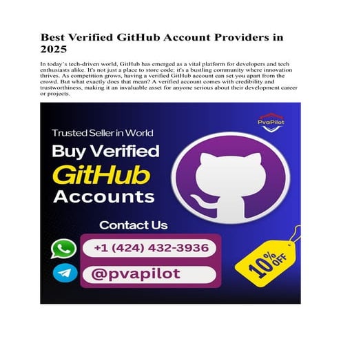 Best Verified GitHub Account Providers in 2025