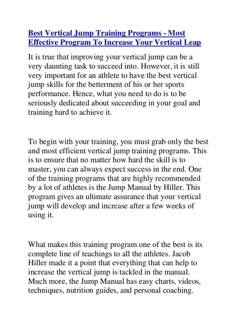 Best vertical jump programs - novaret