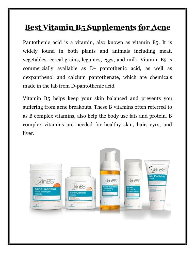 Best vitamin b5 supplements for acne