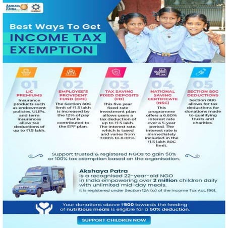Best Ways to Get Income Tax Exemption
