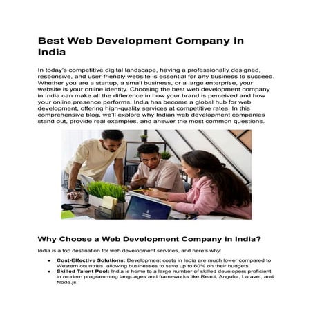 Top Web Development Company in India | Custom Websites & Digital Solutions