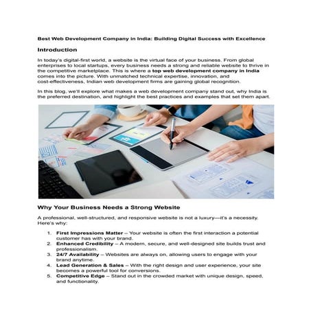 Best Web Development Company in India_ Building Digital Success with Excellen...