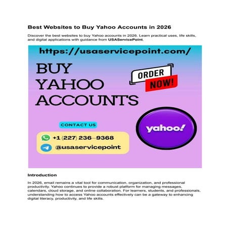 Buy Yahoo Accounts_ A Comprehensive Guide in 2026.docx