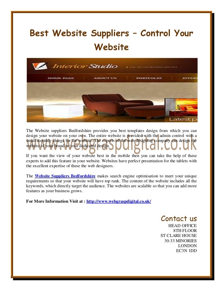 Best website suppliers control your website